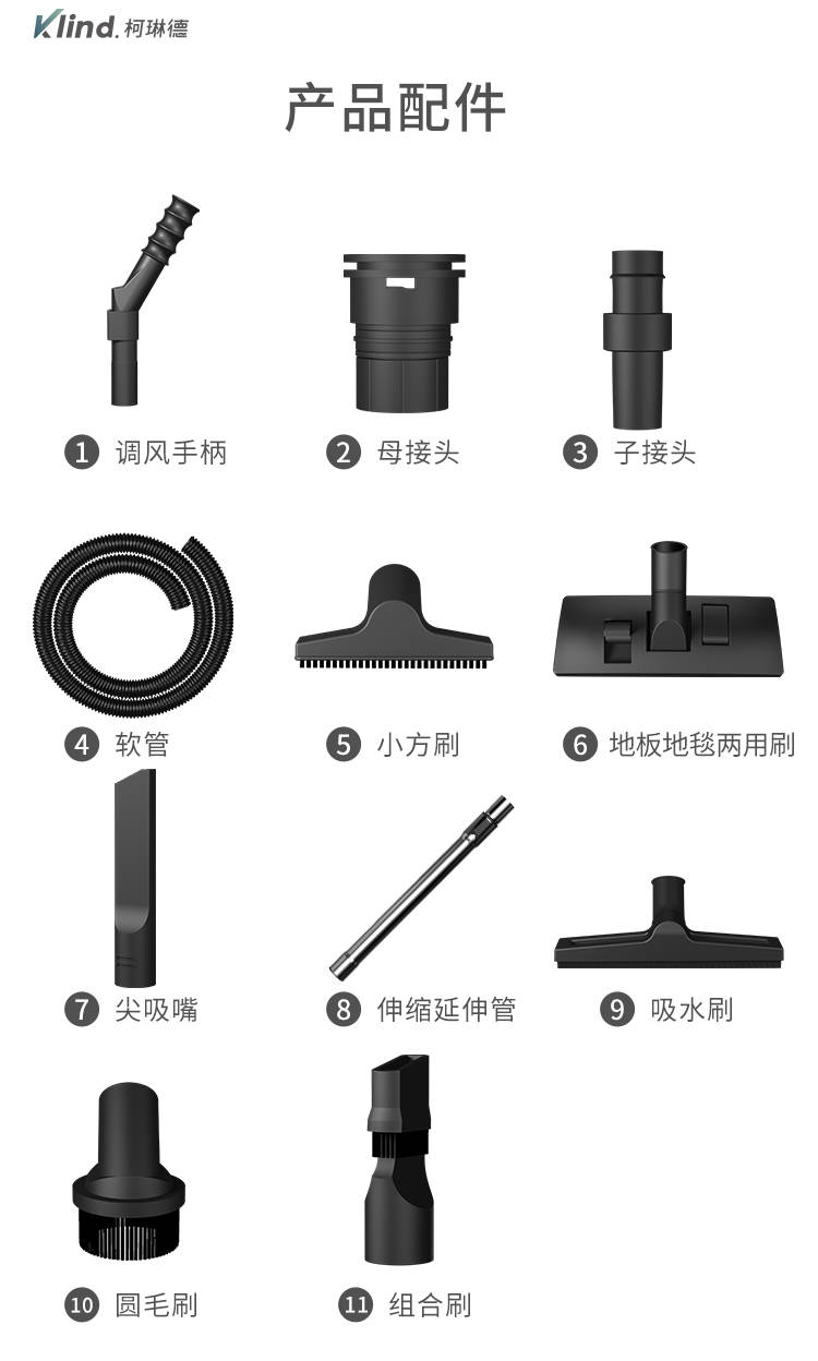 柯琳德商用吸尘器GS-1232配件