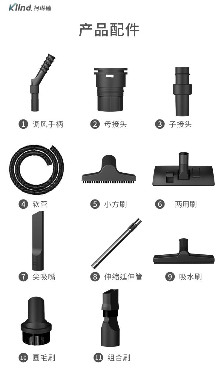 柯琳德商用吸尘器GS-1245配件