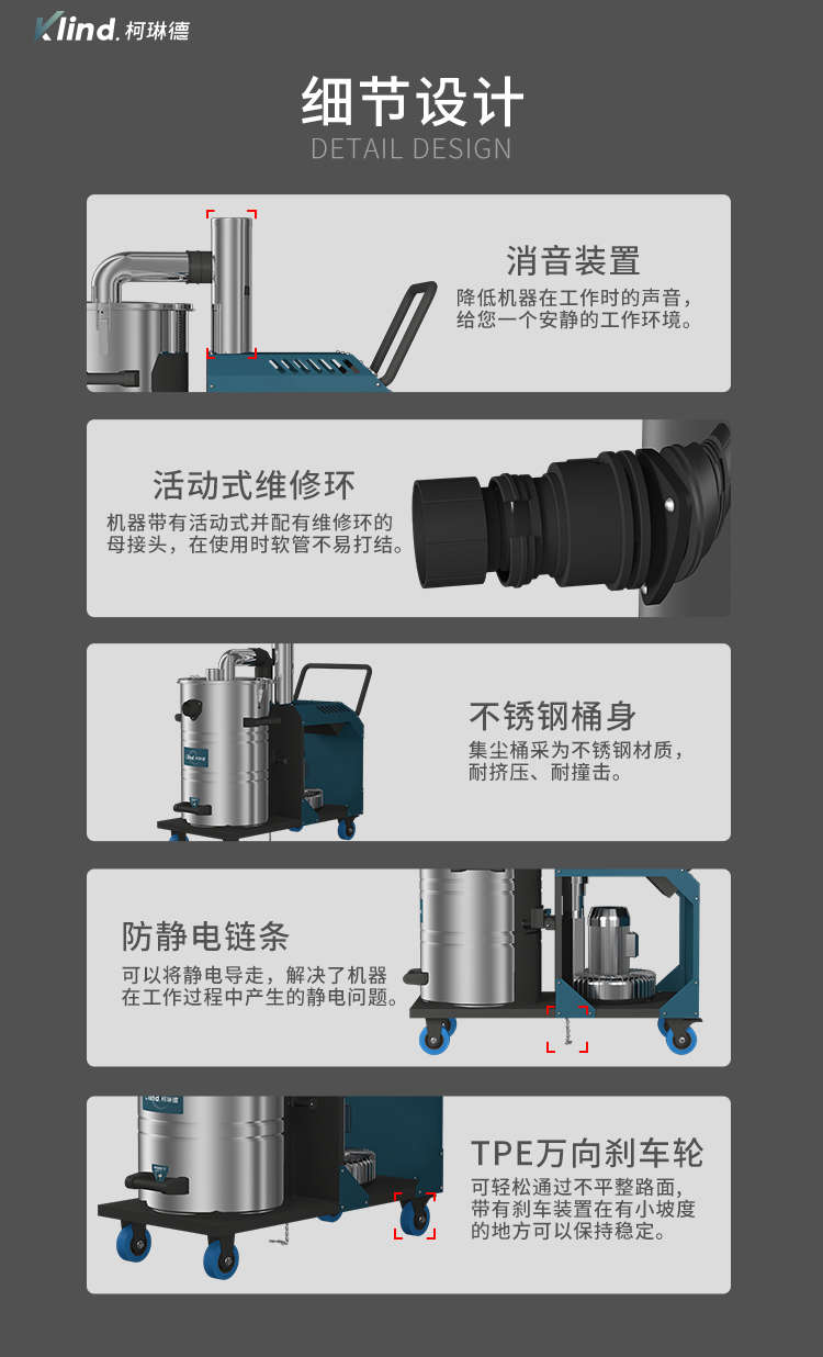 柯琳德工业吸尘器GS-4080细节